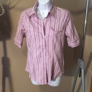 New York & Company Short Sleeve Button Shirt.